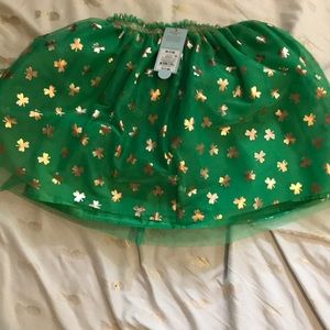 Cat and Jack green St Patrick’s Tutu